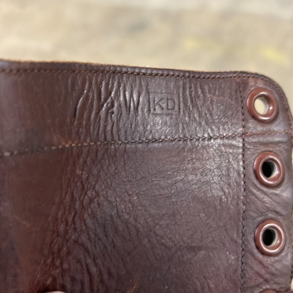 Jump boots 50s Leather Lace up Cap Toe Army Combat Vintage size 7.5 - Picture 2 of 11